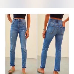 Pilcro High-Rise Light Blue Straight Jeans